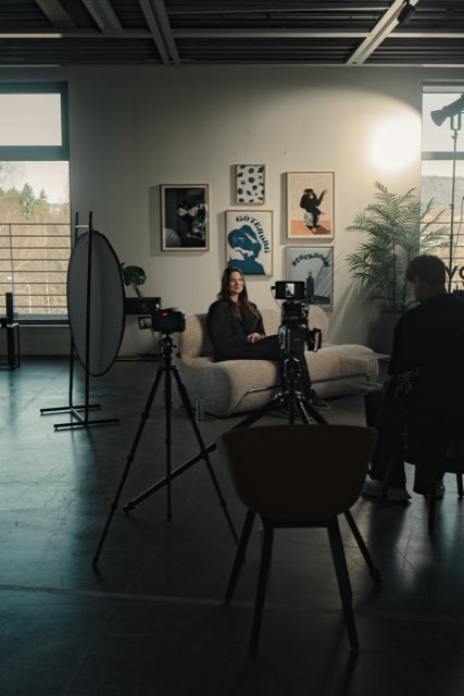 Bakom kulisserna — intervjuinspelning i studio
