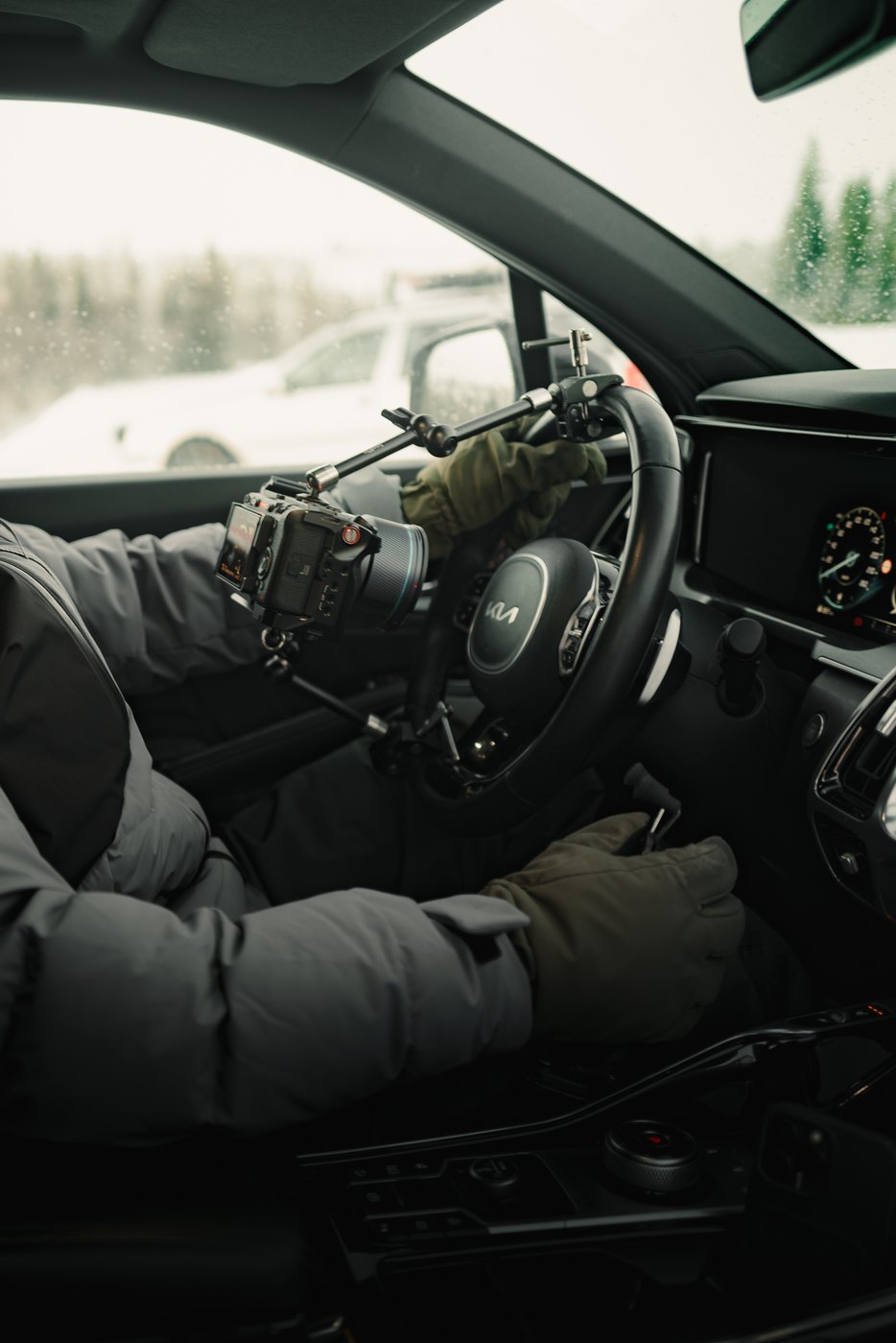 Bakom kulisserna, Bilinspelning i vinterväder, Åre