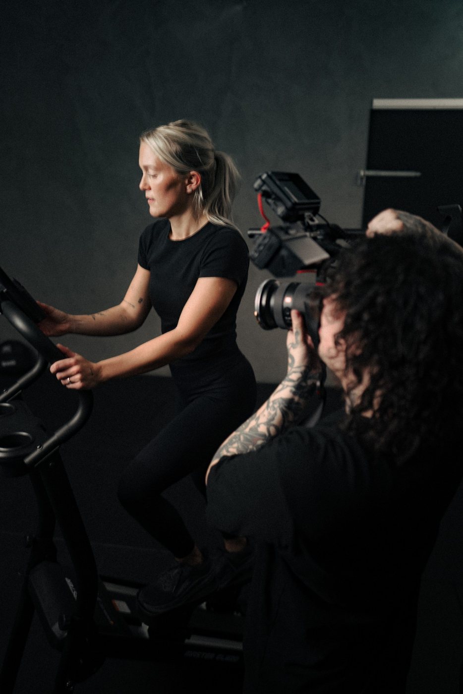 Bakom kulisserna, Inspelning på gymmet